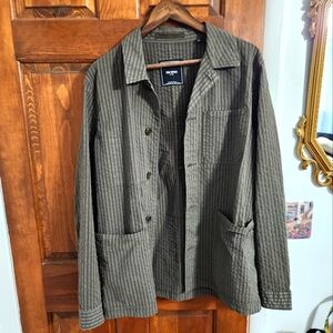 Todd Snyder Seersucker Chore Jacket In Olive